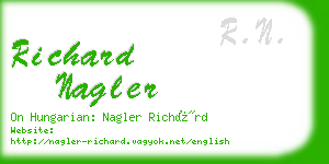 richard nagler business card